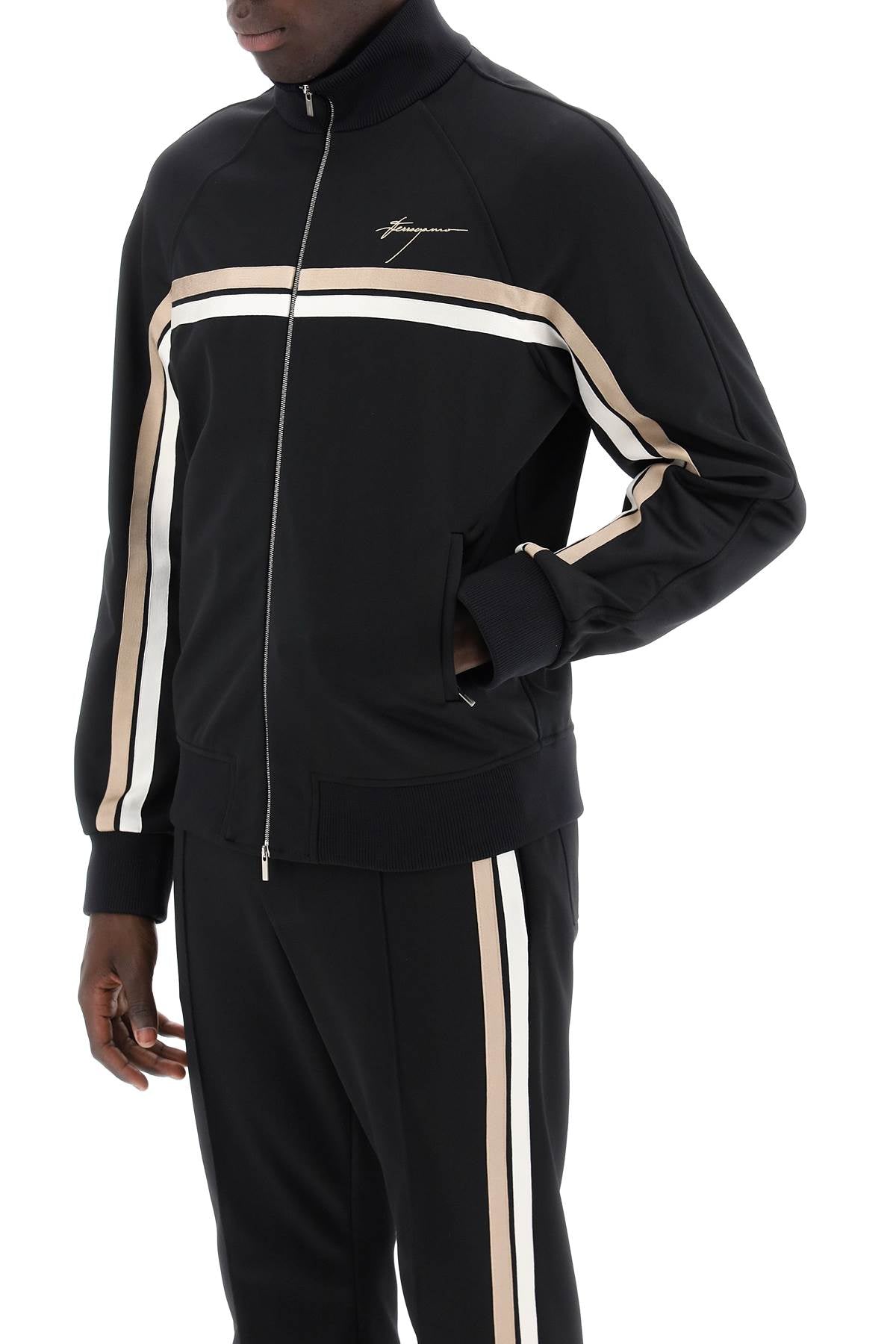 Ferragamo Track Sweatshirt With Two-Tone