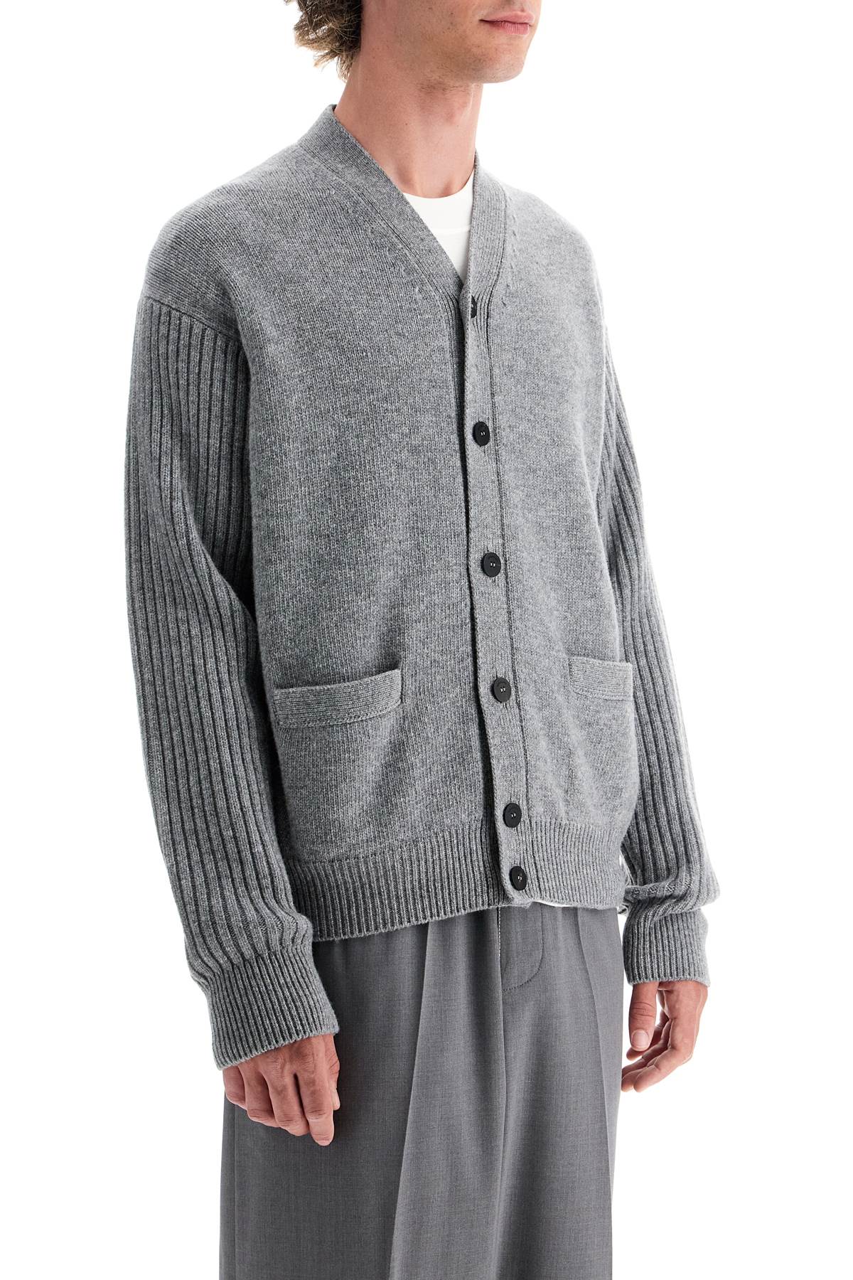 Ferragamo Wool Cardigan With Patches