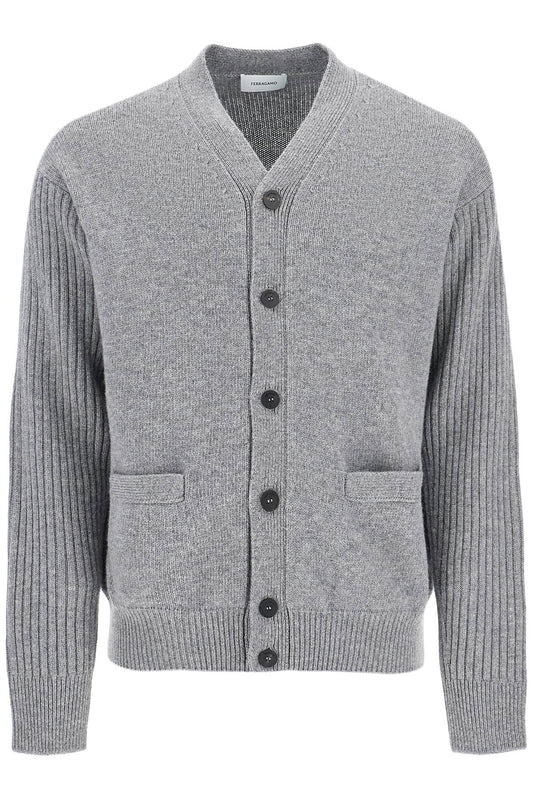 Ferragamo Wool Cardigan With Patches