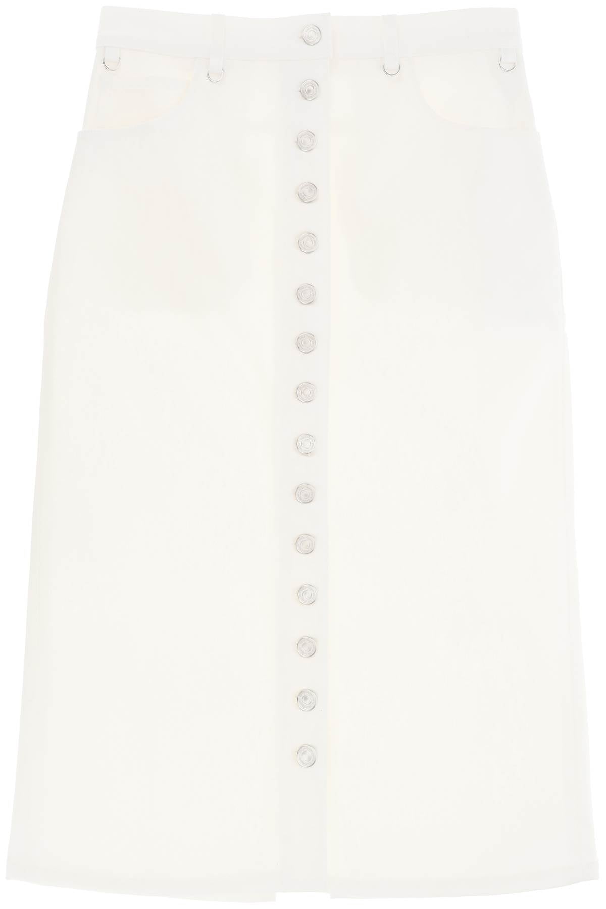 Courreges Denim Midi Skirt With Multif