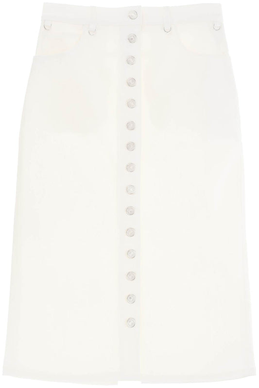 Courreges Denim Midi Skirt With Multif