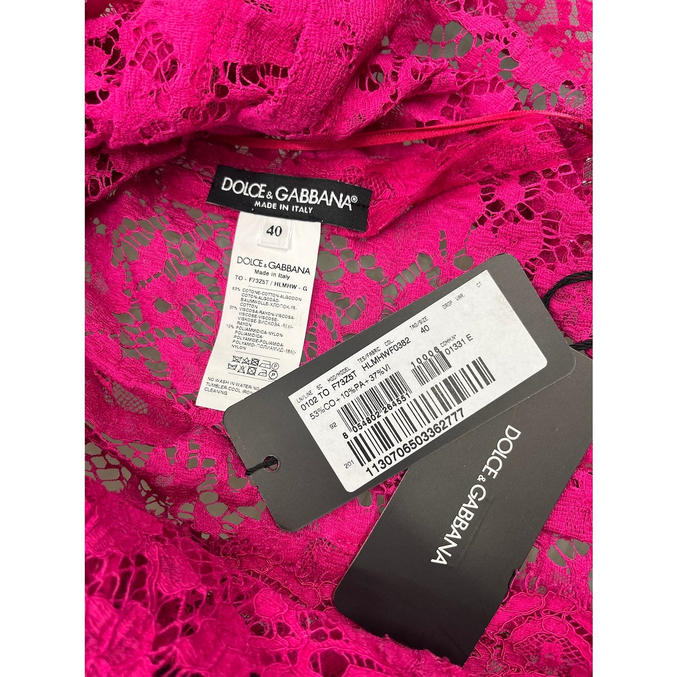 NWT Dolce & Gabbana Pink Lace Sleeveless Tank Top Blouse IT 40 S