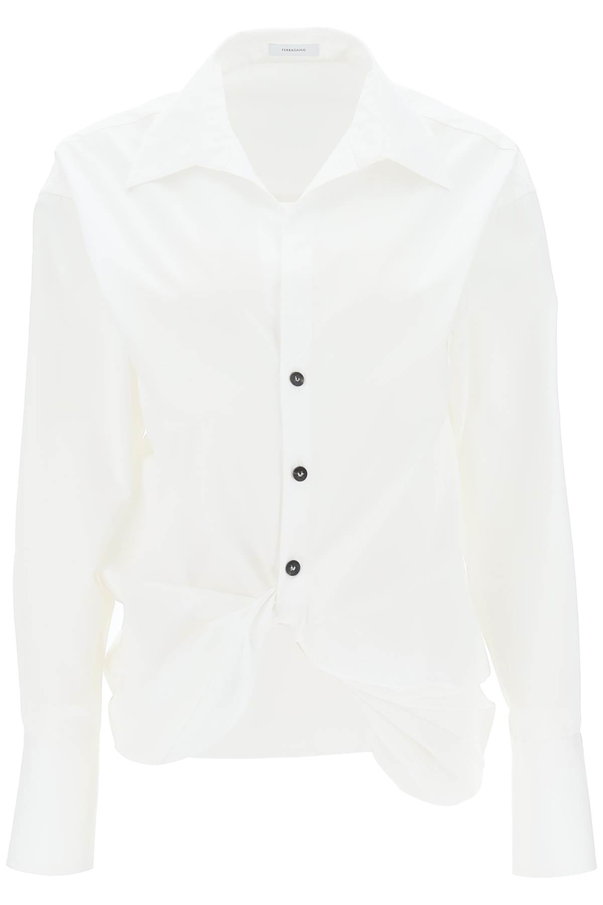 Ferragamo Shirt With Draped Hem