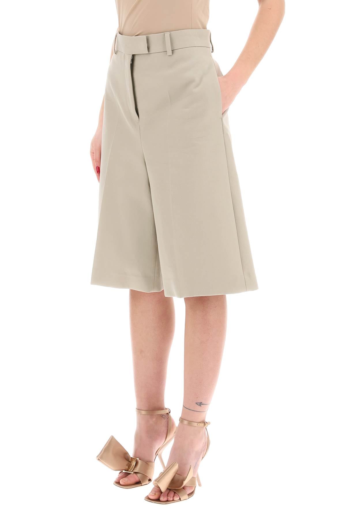 Ferragamo Cotton Gabardine Bermuda Shorts