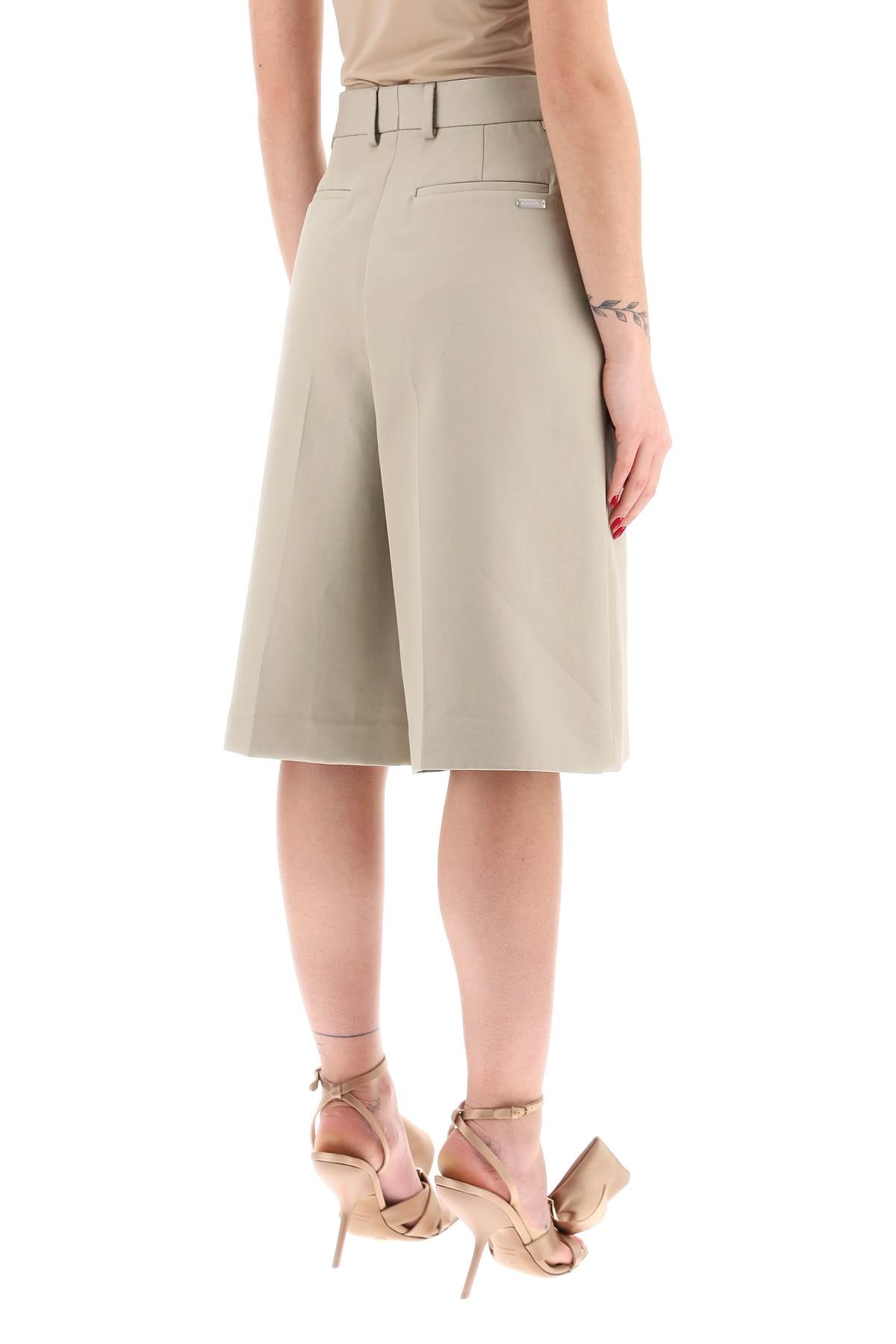 Ferragamo Cotton Gabardine Bermuda Shorts