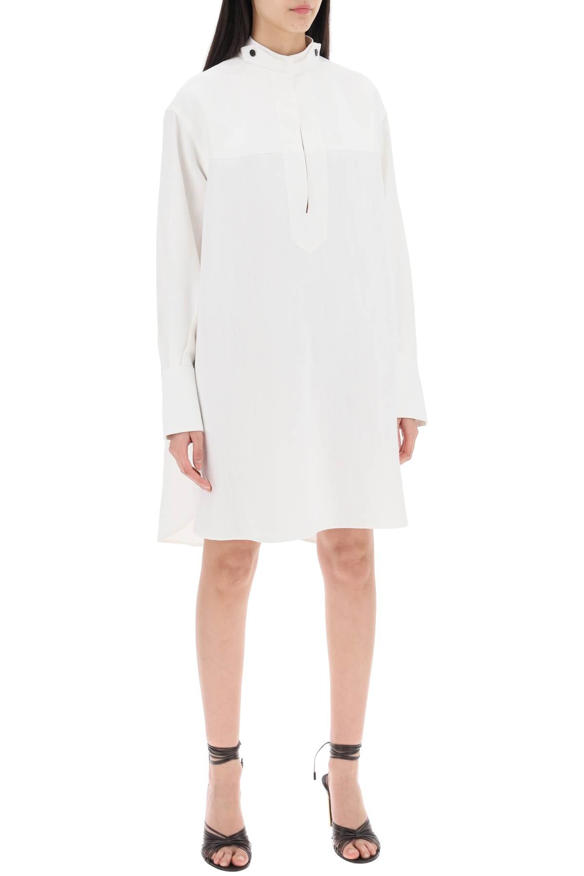 Ferragamo Linen Blend Tunic Dress