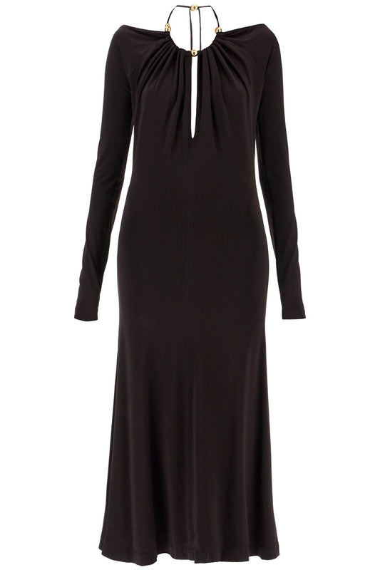 Ferragamo Jersey Dress With Pearl Embell