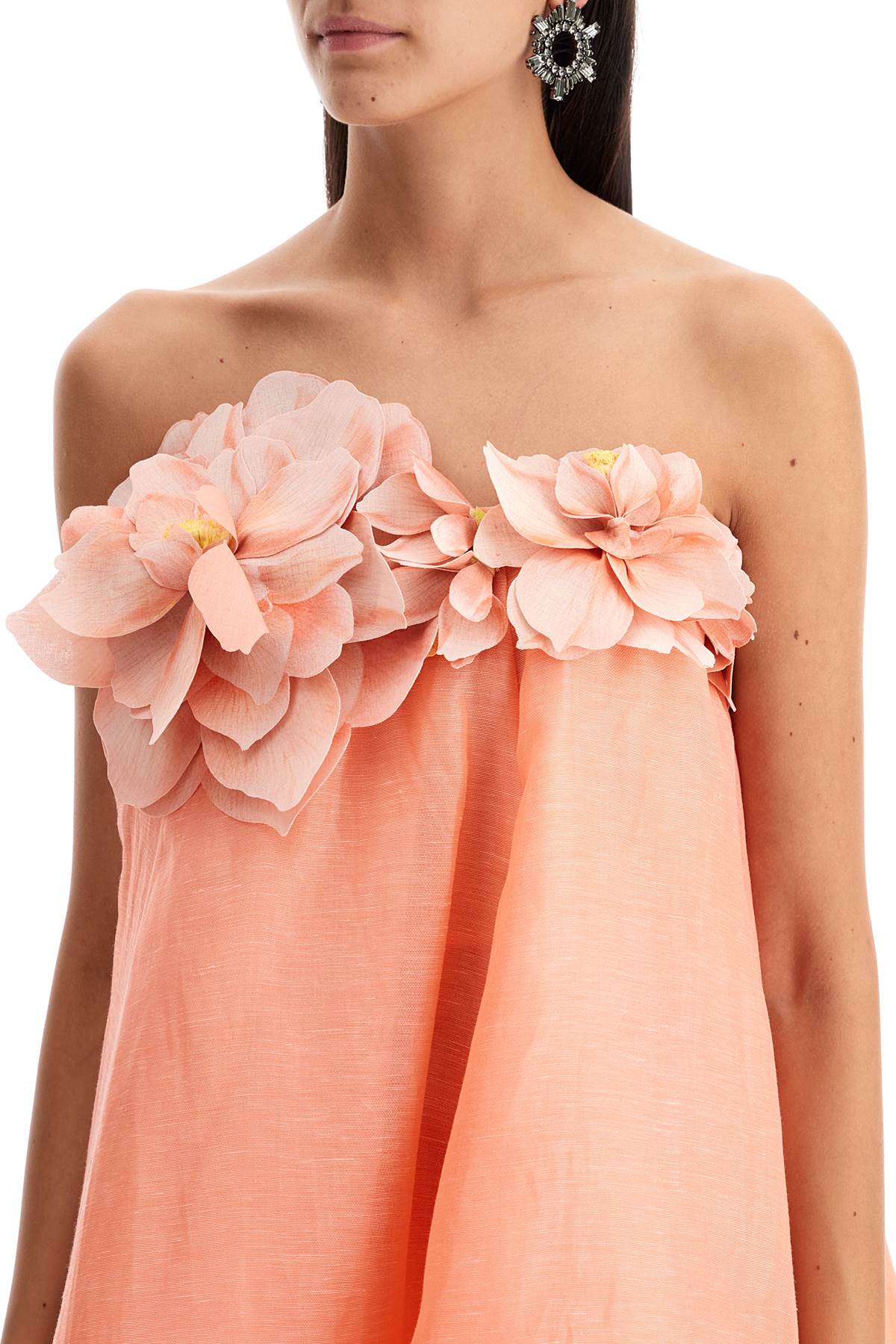 Zimmermann Mini Organza Dress With Petal