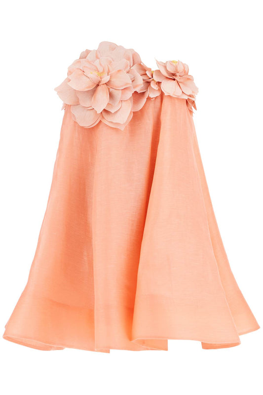 Zimmermann Mini Organza Dress With Petal