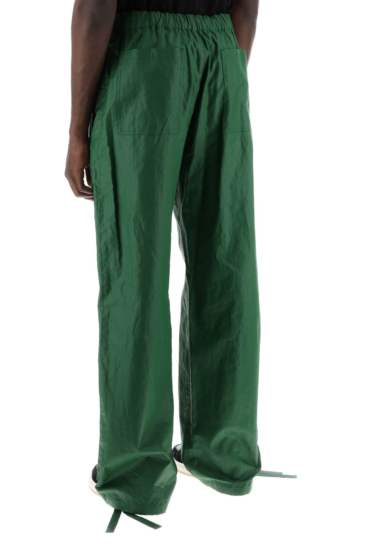 Ferragamo Linen Coated Pants For Men