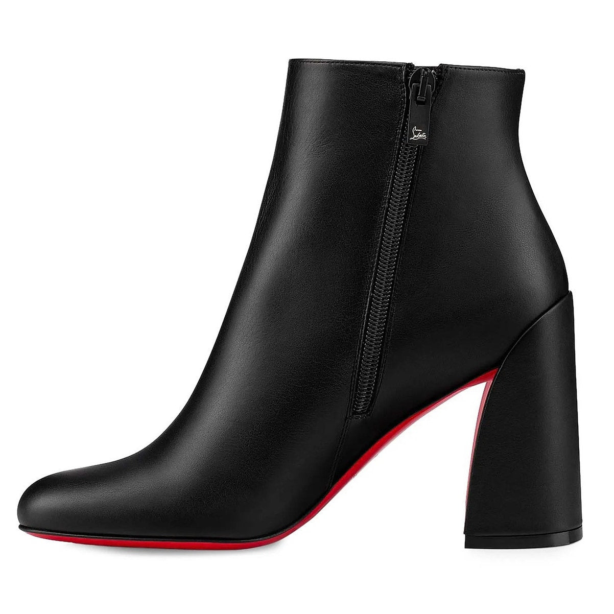 NWT Christian Louboutin Black Jane Booty 85 Calf Leather Ankle Boots 35
