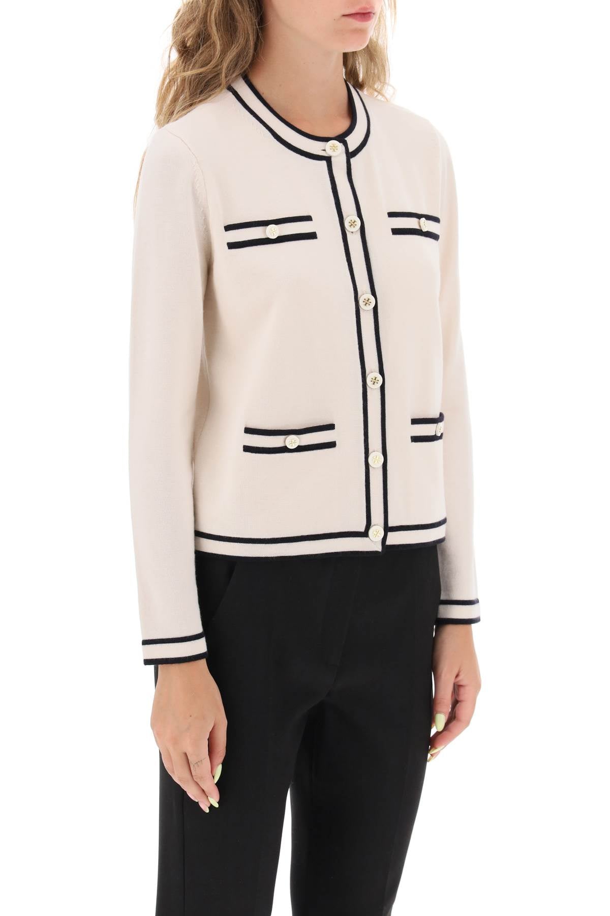 Tory Burch Kendra Merino Wool Cardigan