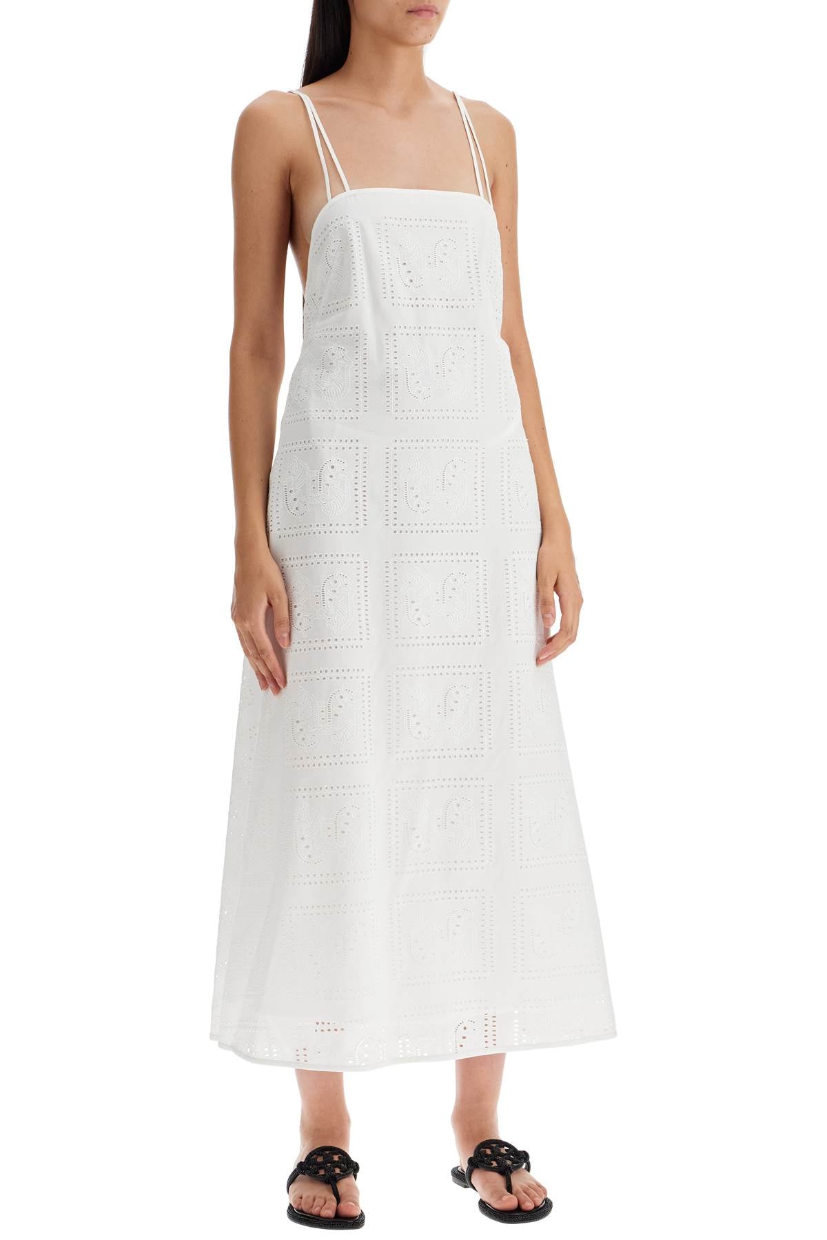 Tory Burch Midi Lace Dress In Seven