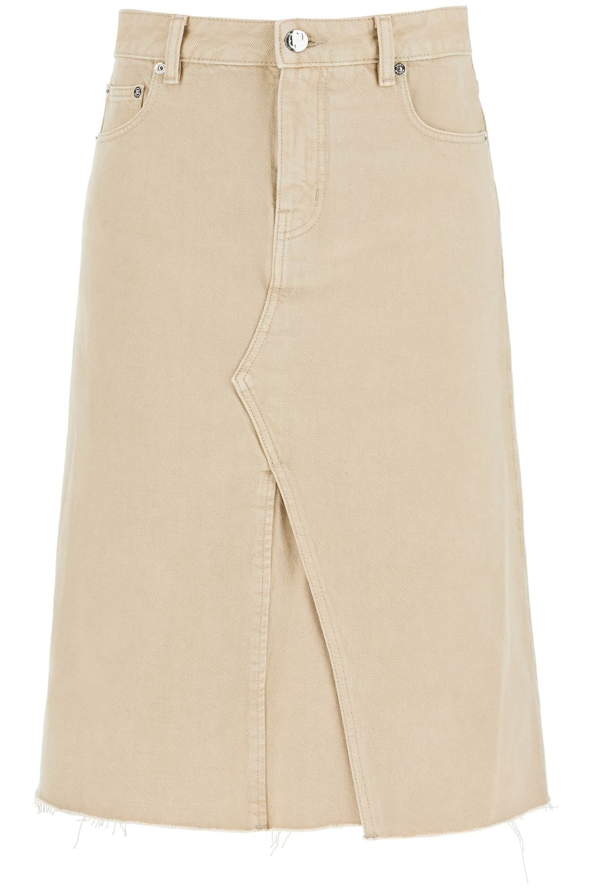 Tory Burch Denim Trapeze Skirt With