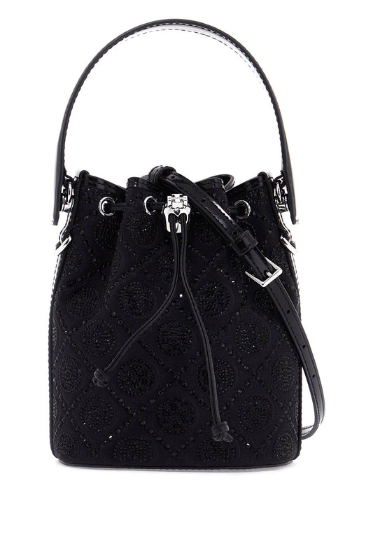 Tory Burch Monogram T Bucket Bag With Rhinest