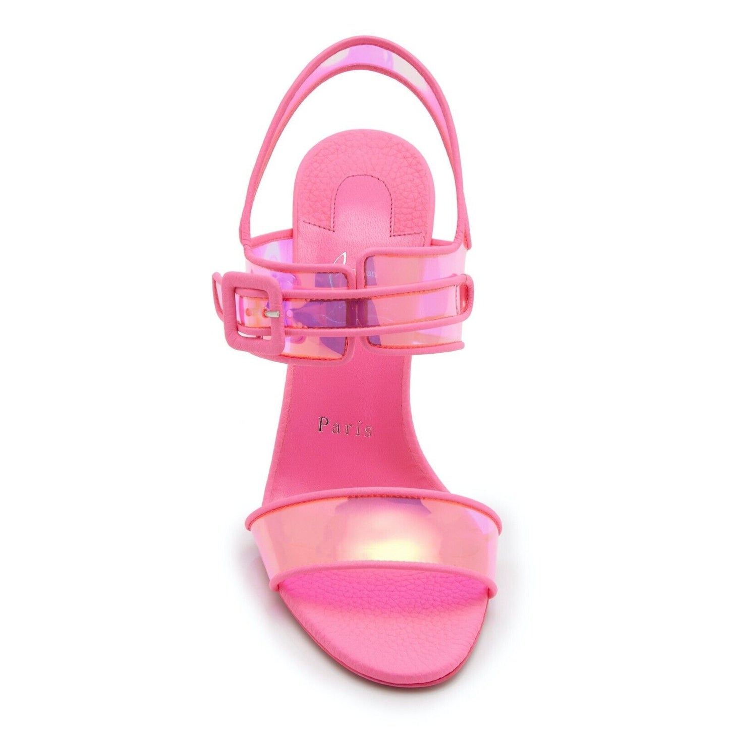 Christian Louboutin Duniss 100mm Leather and PVC Sandals