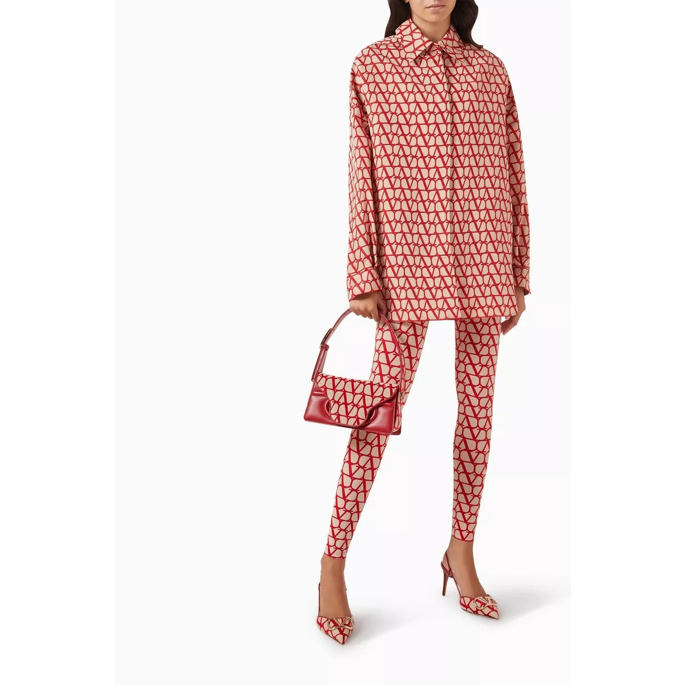 Valentino Garavani La Petit Deuxième Toile Iconographe shoulder bag Red Tan