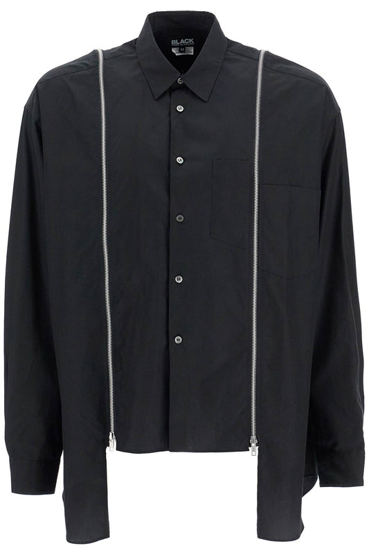 Comme Des Garcons Black Shirt With Functional Zip