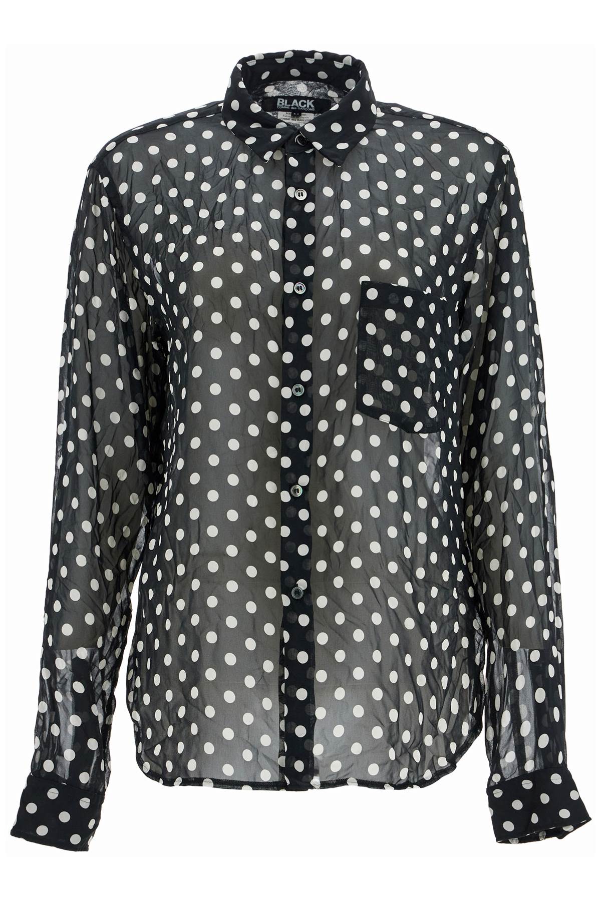 Comme Des Garcons Black Polka Dot Crink