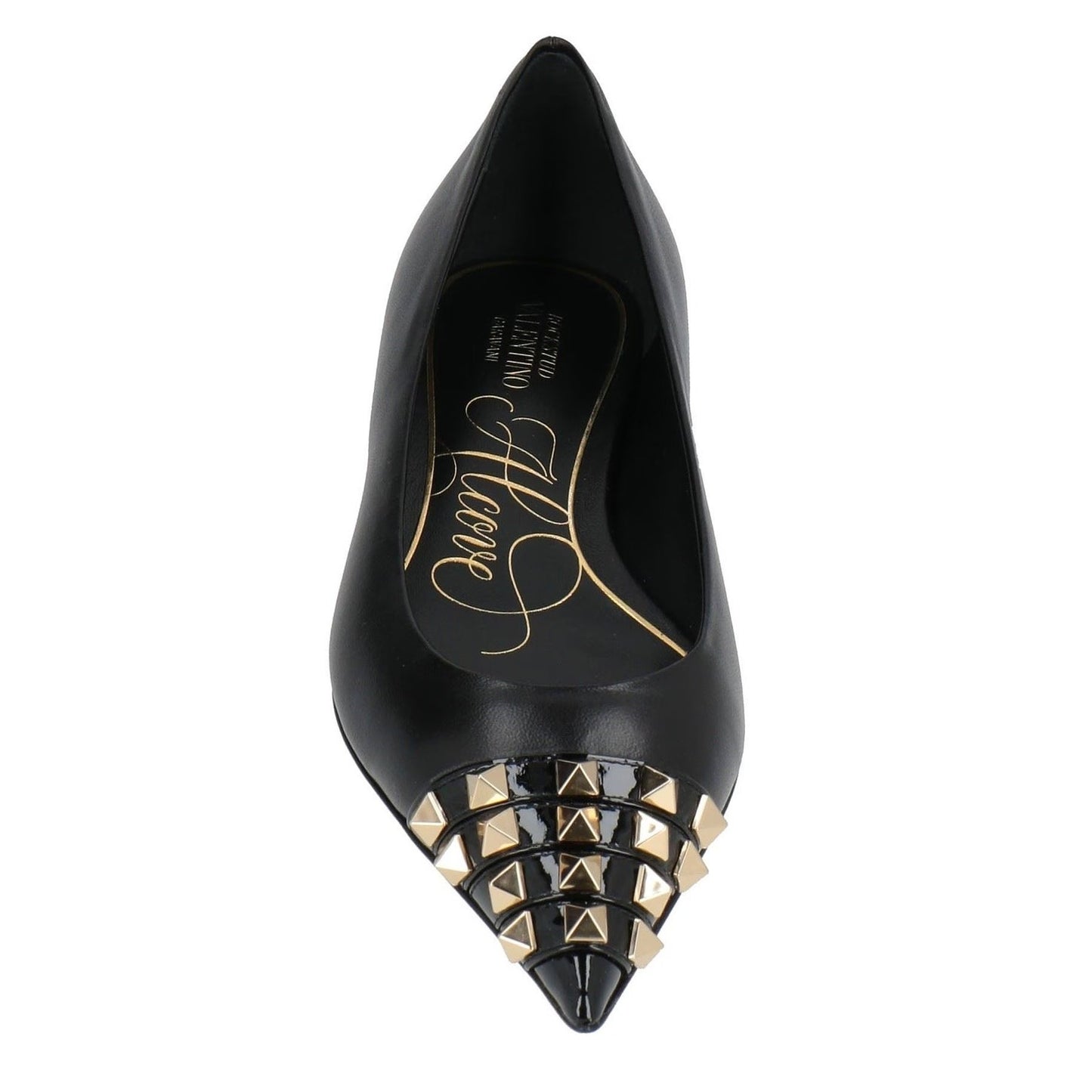 Valentino Garavani Black Rockstud Alcove Ballet Flats 36