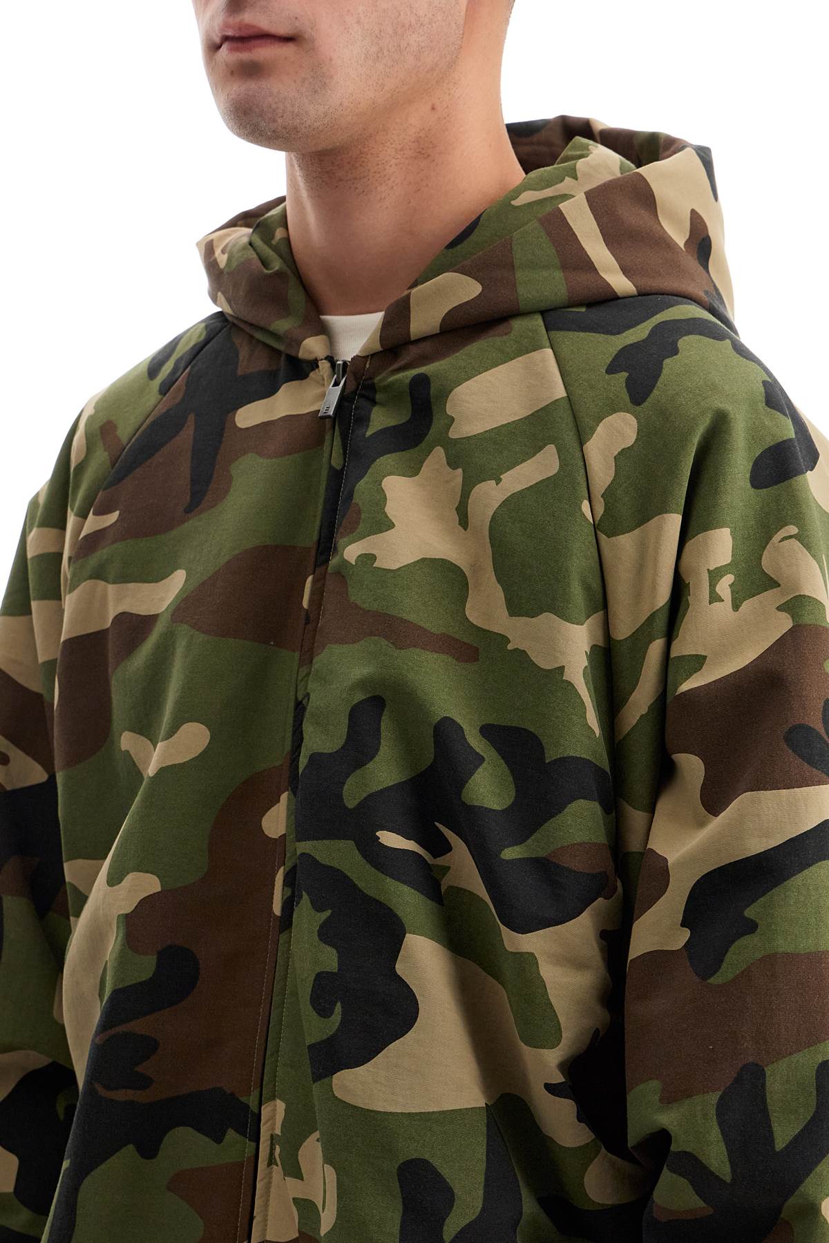 Fear Of God Essentials Jacket With Camouflage Print