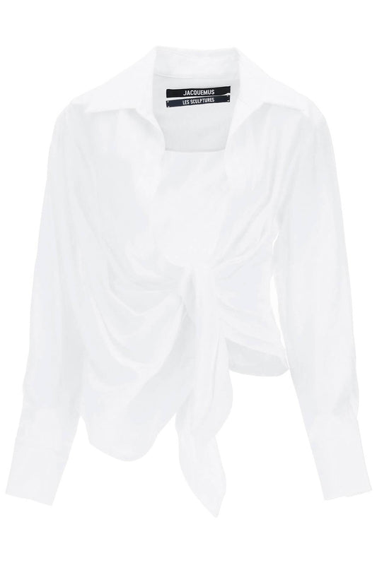 Jacquemus La Chemise Bahia Draped Blouse