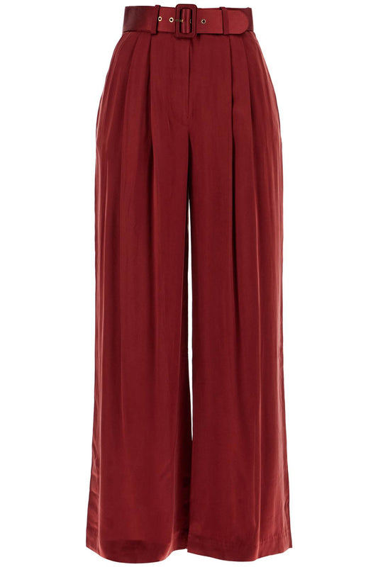 Zimmermann Silk Satin Palazzo Pants In Nine