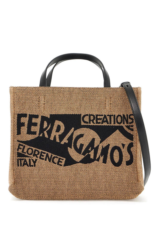 Ferragamo Logo Printed Small Tote Bag