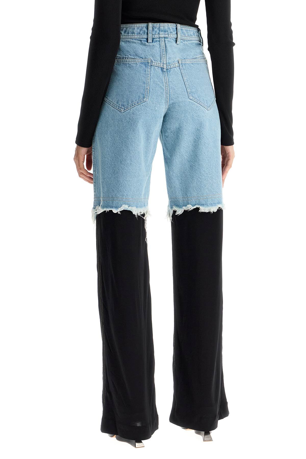 Christopher Esber High-Waisted Jeans With Jersey Inserts