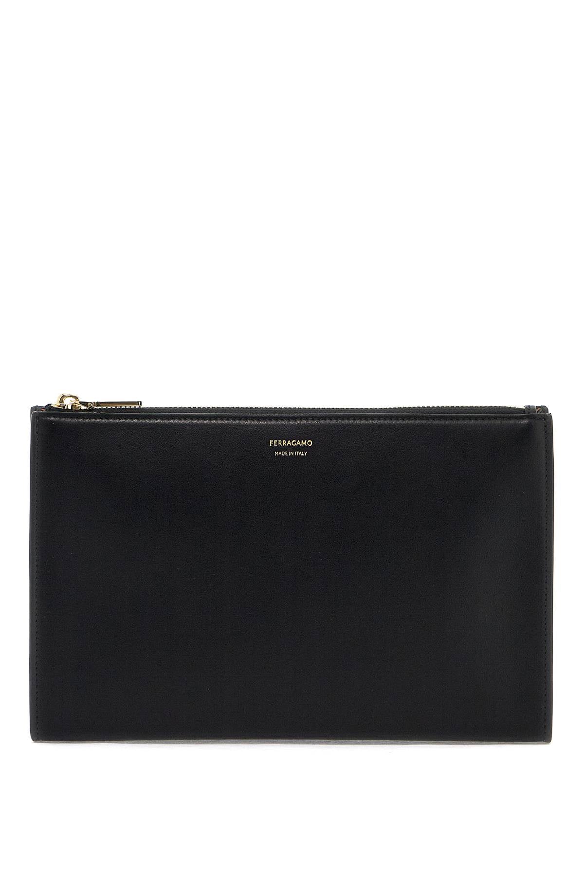 Ferragamo Smooth Leather Pouch In Seven Words