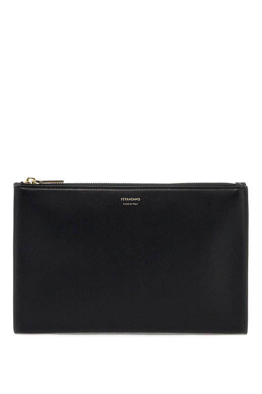 Ferragamo Smooth Leather Pouch In Seven Words