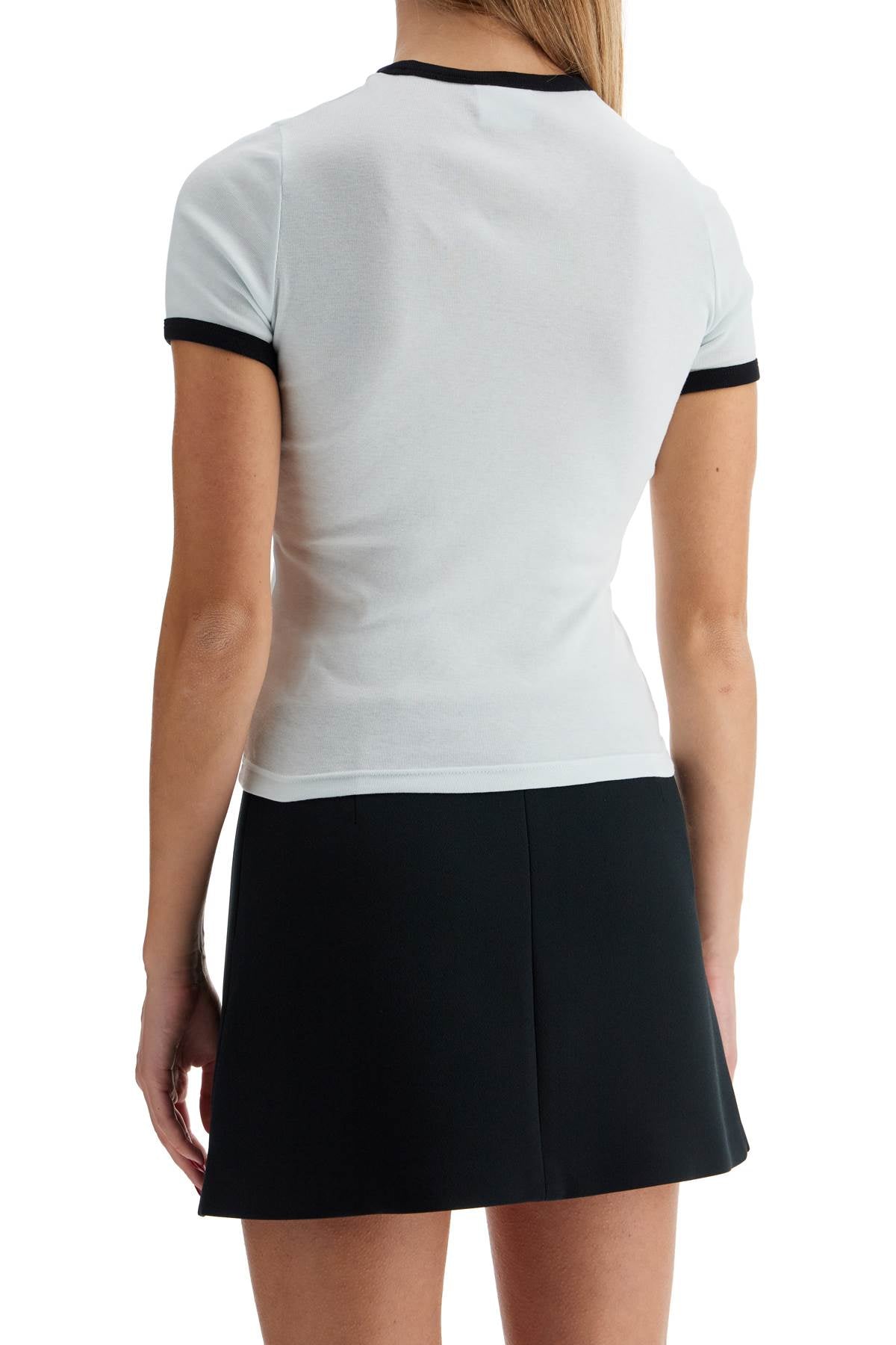 Courreges Contrast Edge T-Shirt With Eight