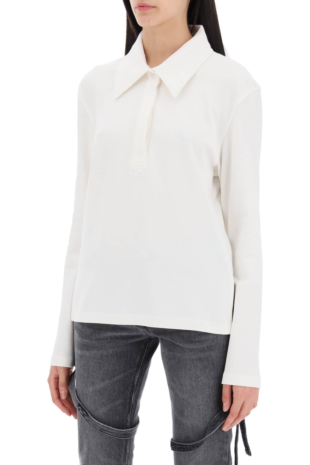 Courreges Cotton Piqu Polo Shirt