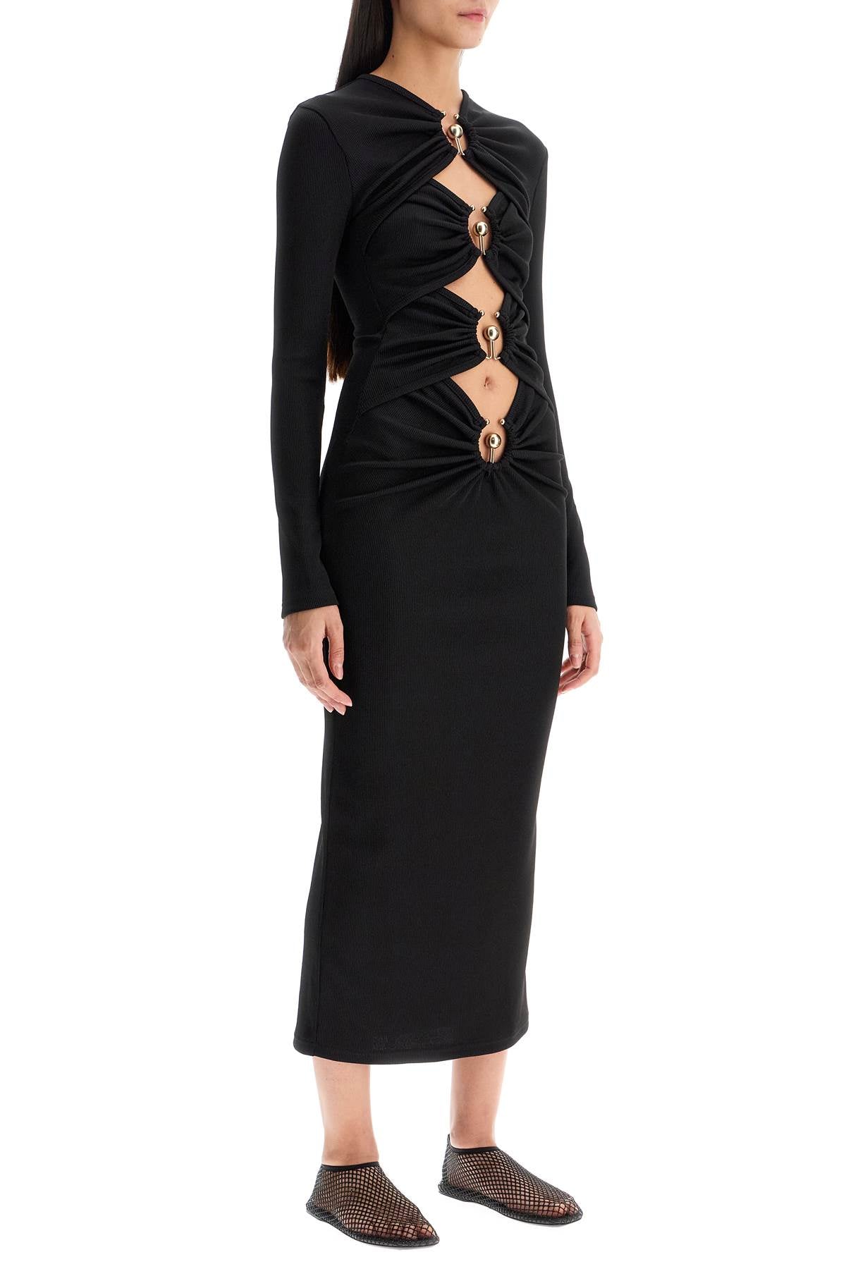 Christopher Esber Cut Out Dress With Metallic Rings