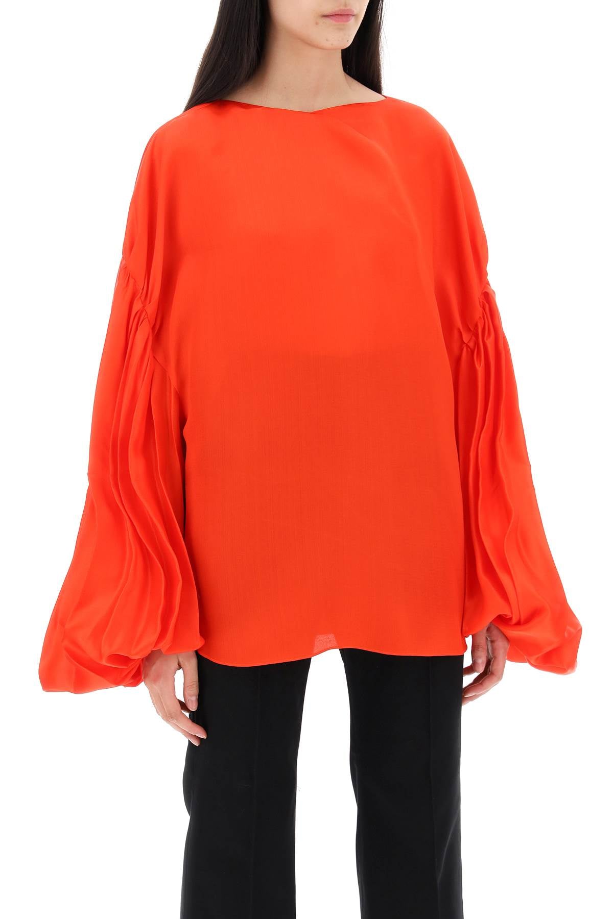 Khaite Quico Blouse With Puffed Sleeves