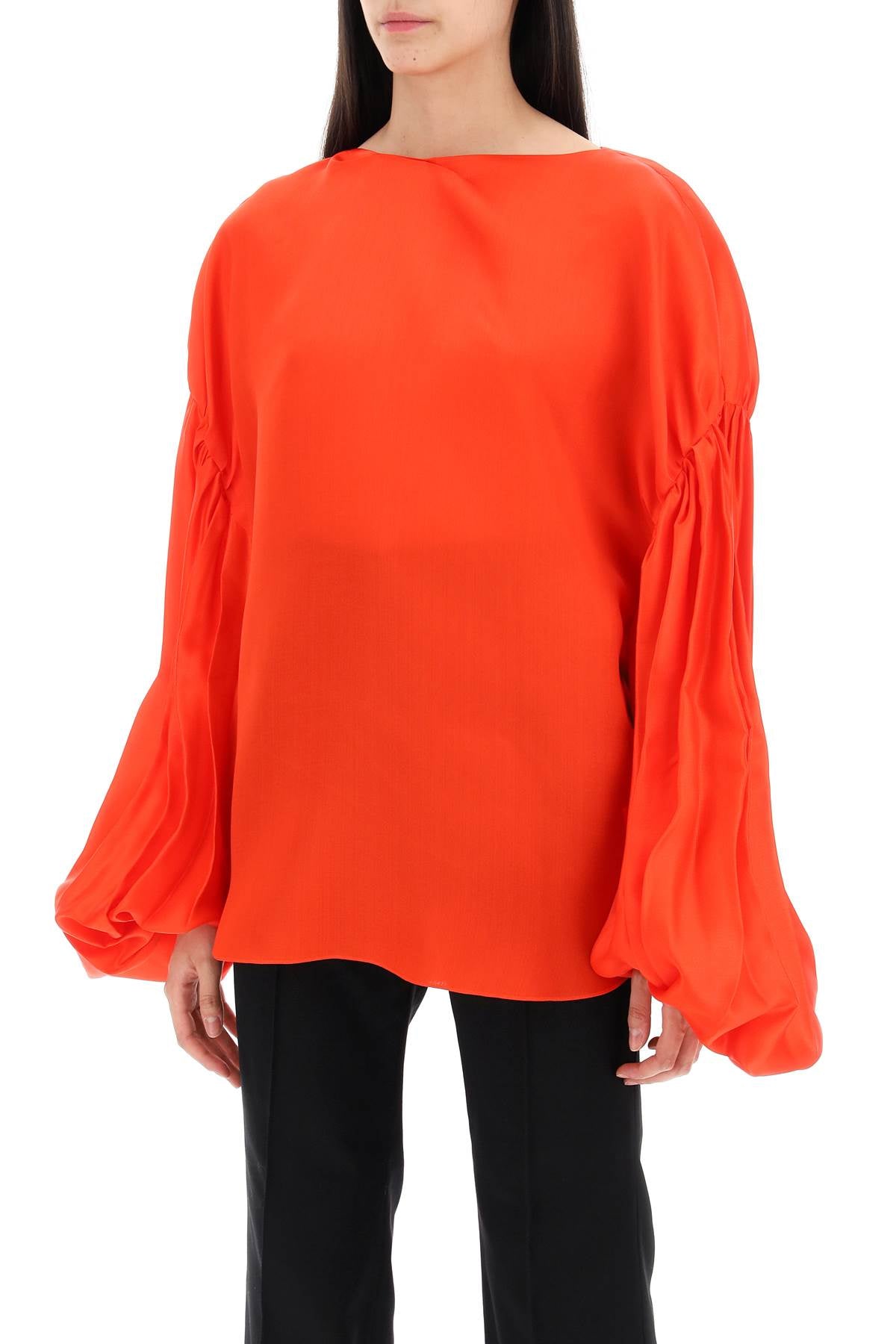 Khaite Quico Blouse With Puffed Sleeves