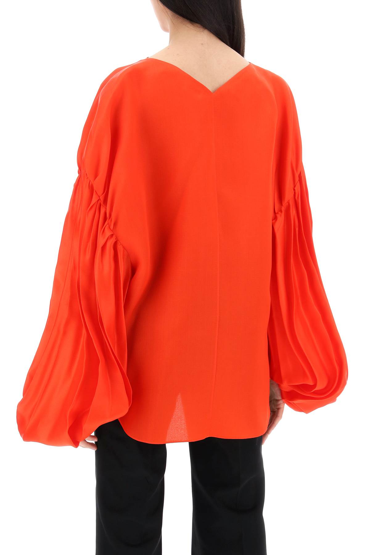 Khaite Quico Blouse With Puffed Sleeves