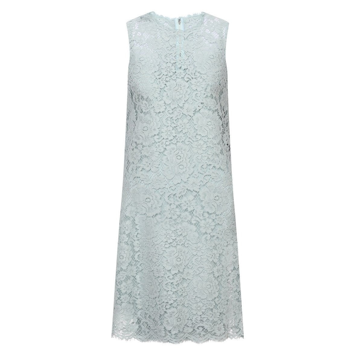 NWT DOLCE & GABBANA Mint Corded Lace Sleeveless Mini Dress 40 S