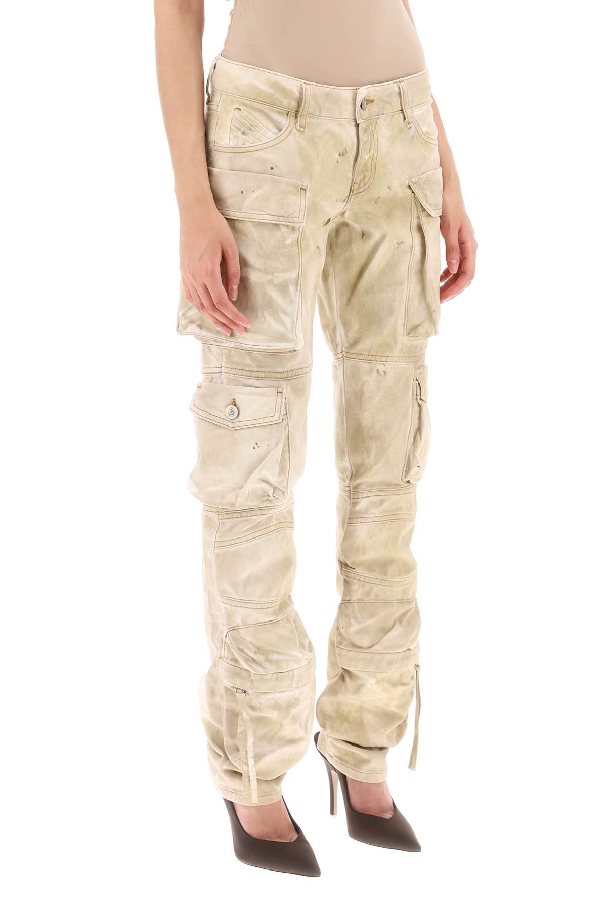 The Attico Essie Cargo Pants With Marble Effect