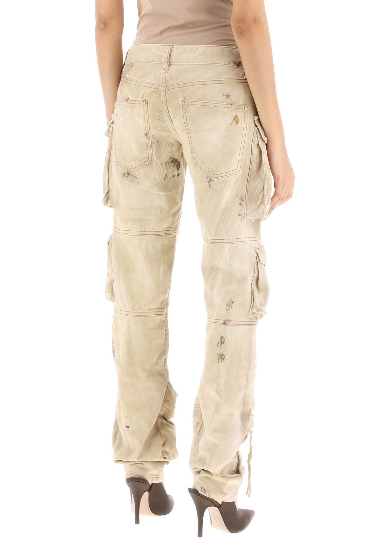 The Attico Essie Cargo Pants With Marble Effect