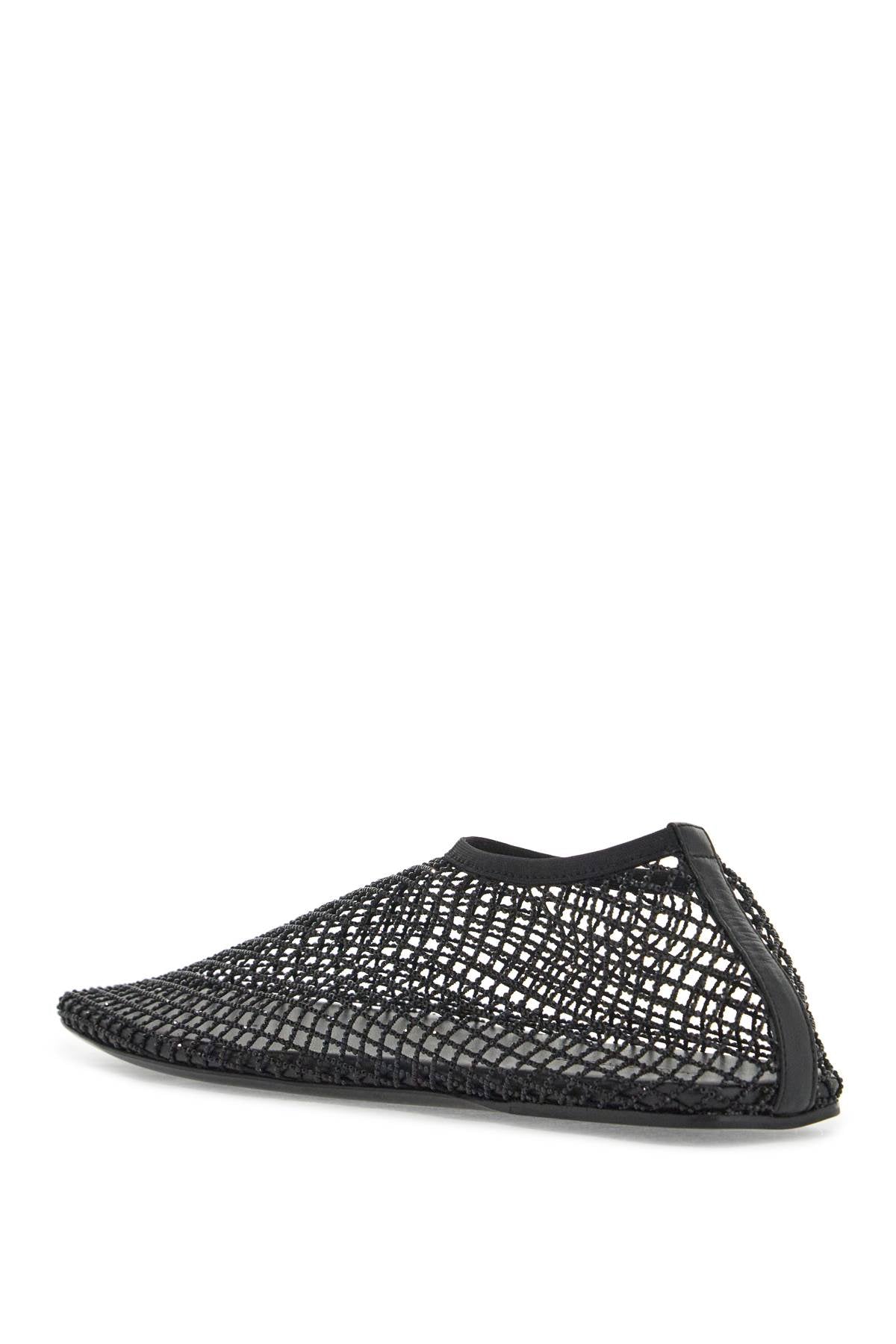 Christopher Esber Mesh Ballerina Flats With Micro Crystals