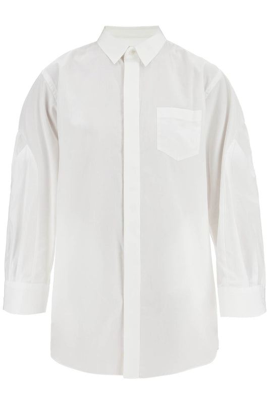 Sacai Mini Poplin Blouse In Chem