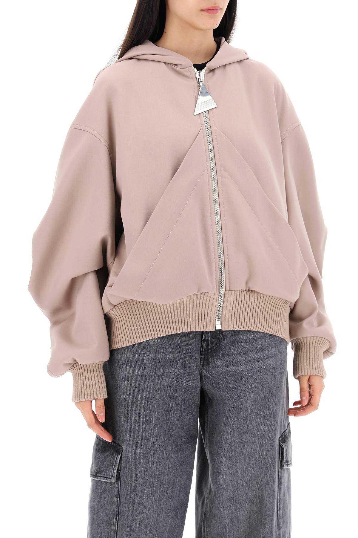 The Attico Oversized Hooded Bomber Jacket