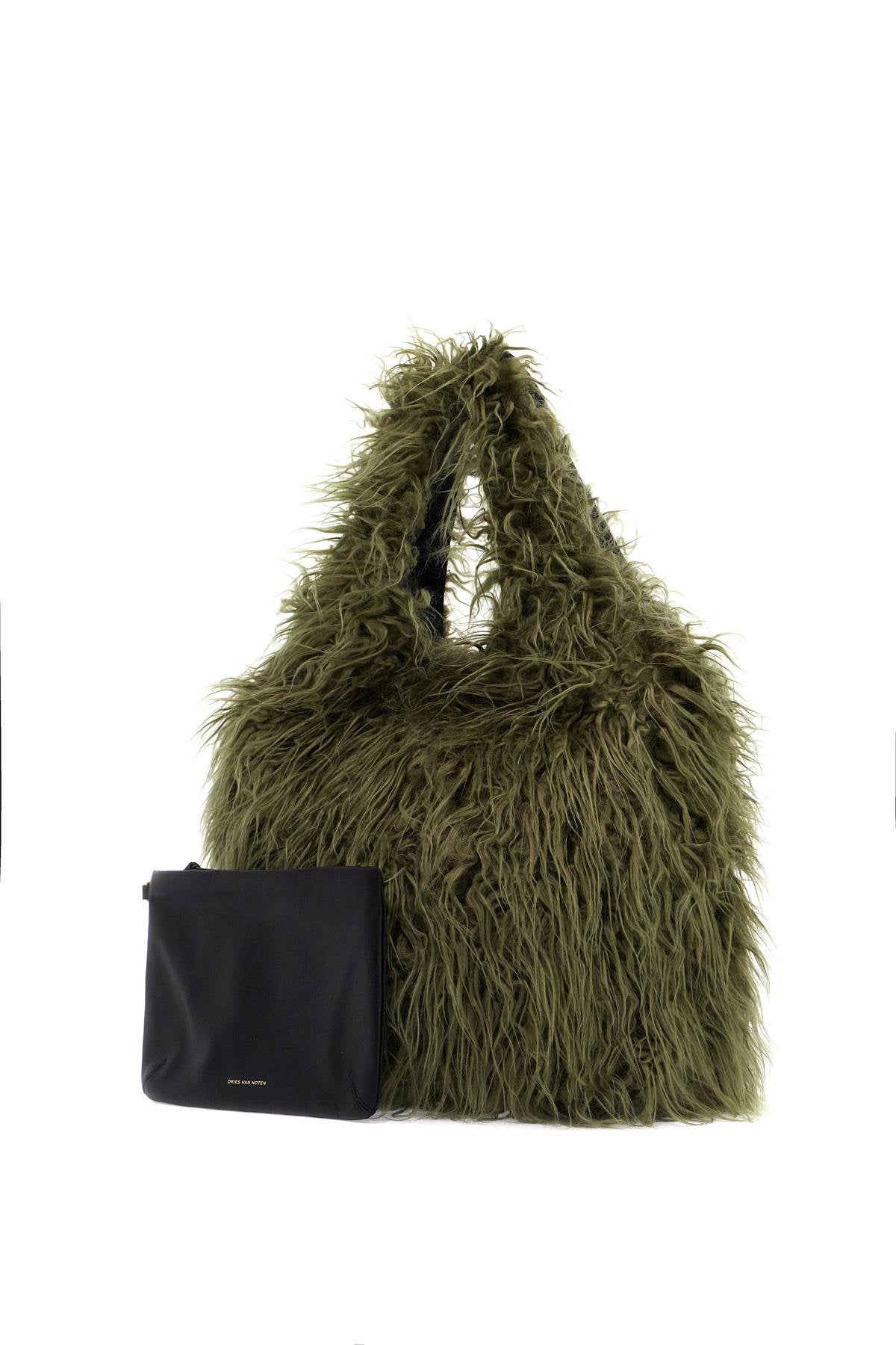 Dries Van Noten Eco Fur Tote Bag In