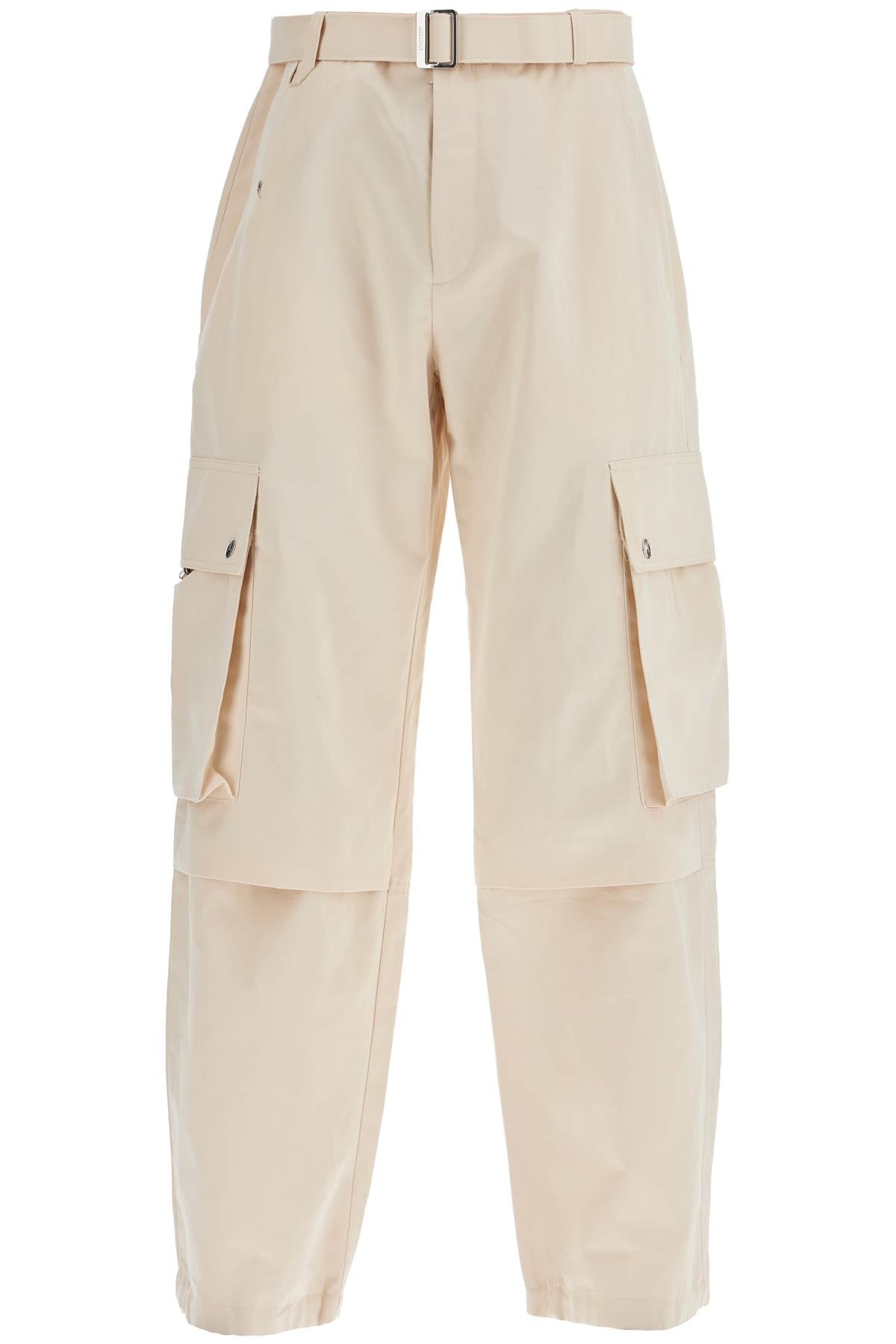 Jacquemus Cargo Gabardine Trousers In Eight