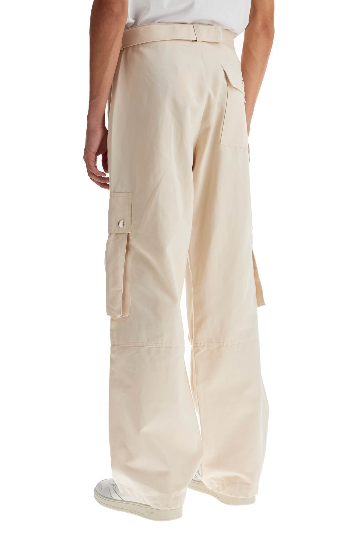 Jacquemus Cargo Gabardine Trousers In Eight