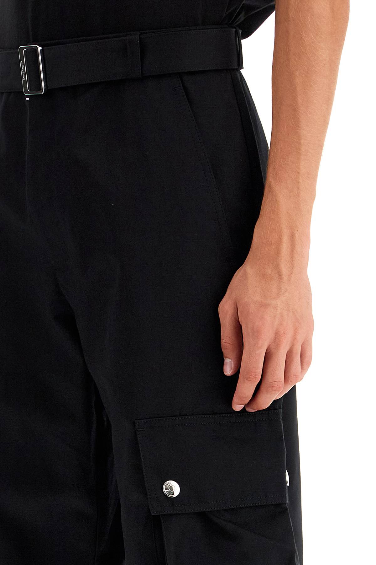 Jacquemus Cargo Gabardine Trousers In Eight