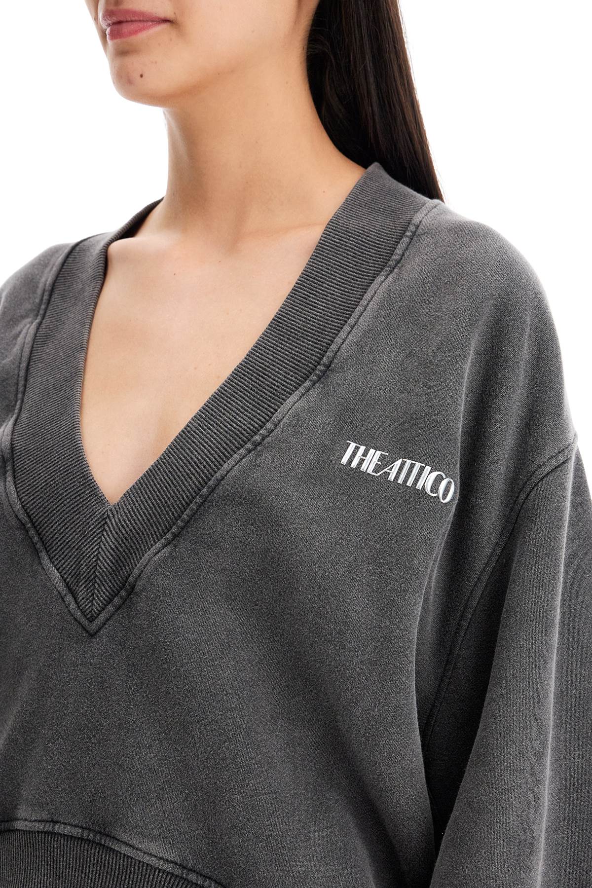 The Attico Oversized V-Neck Sweatshirt