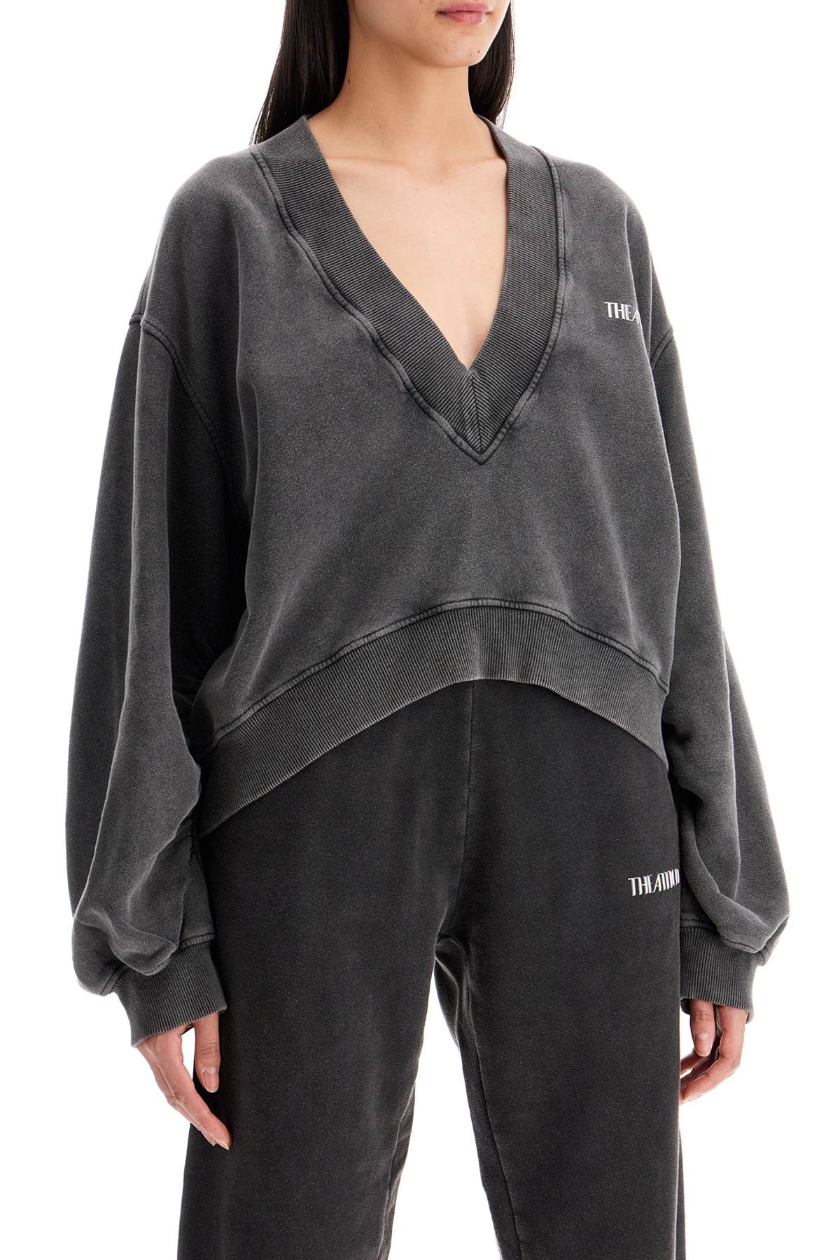 The Attico Oversized V-Neck Sweatshirt