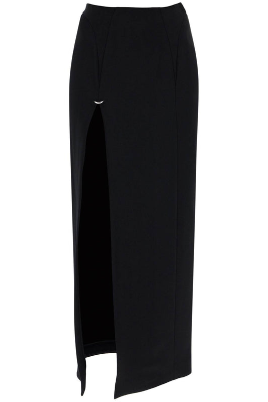 Mugler Long Skirt With Piercing Detail